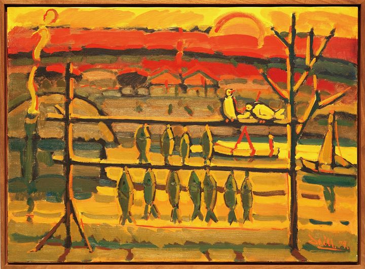 윤중식, 어촌, 1979, 캔버스에 유채, 53.5 x 72.8 cm *재판매 및 DB 금지