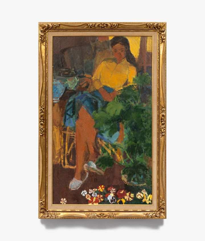 임직순, 실내의 여인, 1977, 캔버스에 유채, 162.2 x 97 cm *재판매 및 DB 금지