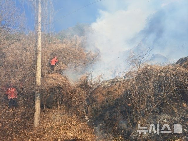하동 고전면에서 발생한 산불 3시간만에 진화