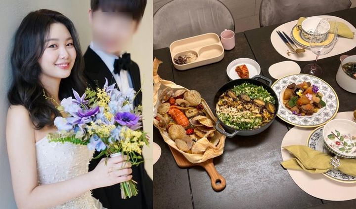 [서울=뉴시스] SBS 아나운서 출신 방송인 김수민이 남편을 위해 생일상을 차렸다. (사진=김수민 인스타그램 캡처) 2025.02.22. photo@newsis.com&nbsp; *재판매 및 DB 금지