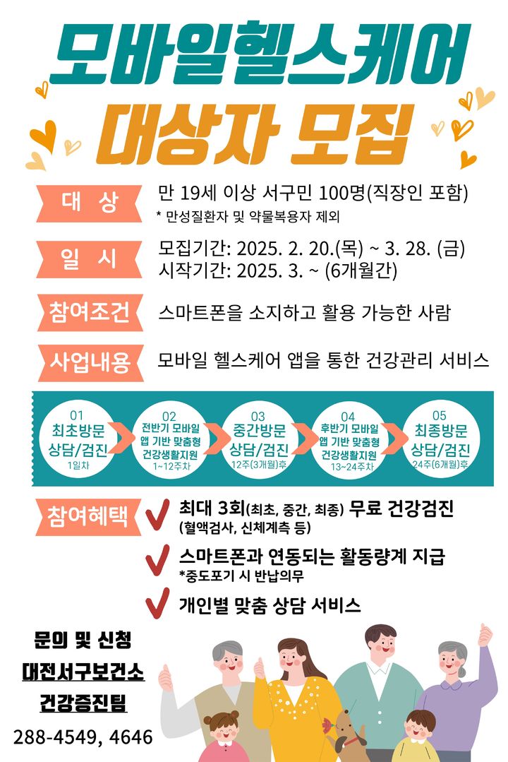 [대전=뉴시스] 대전 서구 모바일헬스케어 홍보 포스터 *재판매 및 DB 금지