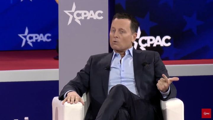 [워싱턴=뉴시스]도널드 트럼프 행정부에서 북한 문제 등을 담당하는 리처드 그리넬 대통령 특별임무특사가 21일(현지 시간) 미국 메릴랜드주 옥슨힐에서 열린 보수정치행동회의(CPAC) 연례행사 대담에서 발언하고 있다. (사진=CPAC 유튜브). 2025.02.22. *재판매 및 DB 금지