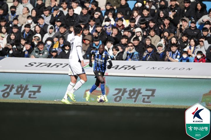 [서울=뉴시스] 프로축구 K리그2 인천유나이티드의 바로우. (사진=한국프로축구연맹 제공) *재판매 및 DB 금지