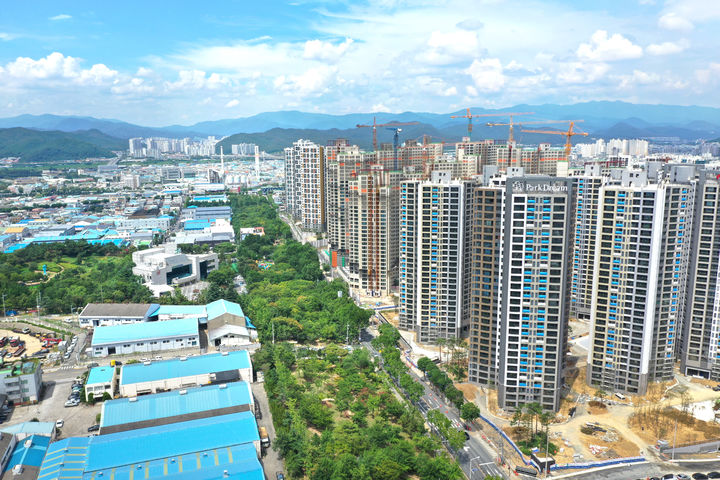 [대구=뉴시스] 대구 서구 재개발 단지 '평리뉴타운' 전경. (사진=대구시 서구 제공) *재판매 및 DB 금지