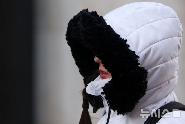 [서울=뉴시스] 홍효식 기자 = 서울 아침 최저기온이 영하 6도 등 추위가 이어지는 23일 오전 서울 중구 명동을 찾은 관광객이 두꺼운 옷을 입고 이동하고 있다. 2025.02.23. yesphoto@newsis.com