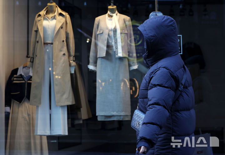 [서울=뉴시스] 홍효식 기자 = 서울 아침 최저기온이 영하 6도 등 추위가 이어지는 23일 서울 중구 명동을 찾은 관광객들이 패딩을 입고 발걸음을 재촉하고 있다. 2025.02.23. yesphoto@newsis.com