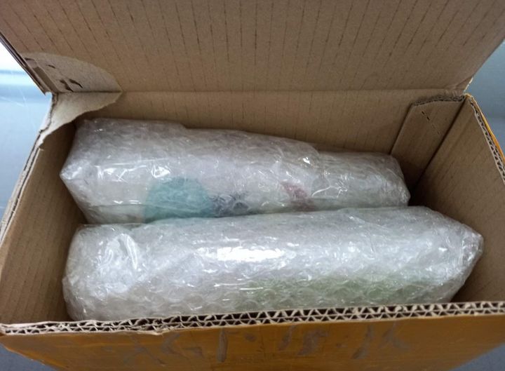 [부산=뉴시스] 부산의 한 아파트에서 찾아낸 합성대마 1.2kg 박스. (사진=부산세관 제공) 2025.02.24. photo@newsis.com&nbsp; *재판매 및 DB 금지