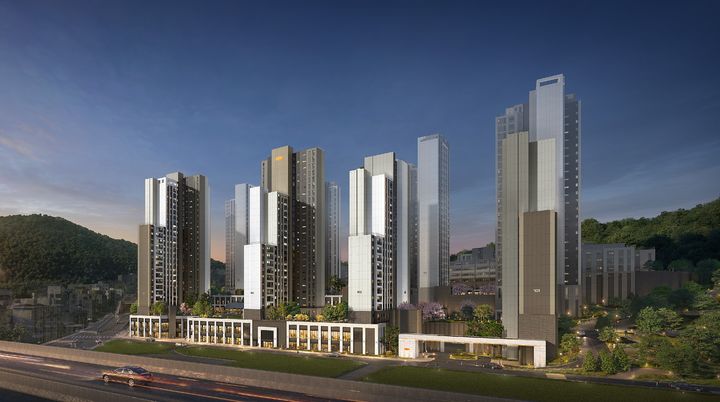 'e편한세상 연희' 단지 투시도. (사진=DL이앤씨 제공) *재판매 및 DB 금지