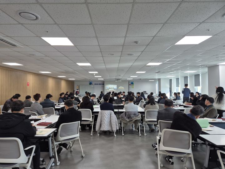 [홍성=뉴시스] 2026 태안국제원예치유박람회 준비 실무 전담(TF) 회의 모습. *재판매 및 DB 금지