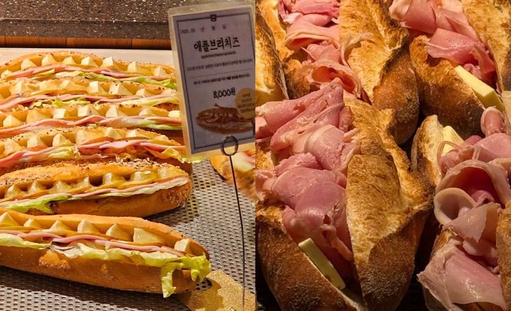 [서울=뉴시스] 2025년 2월 22일 오픈한 성심당 샌드위치 주력 매장 샌드위치 정거장에서 판매하는 샌드위치.(사진=엑스 옛 트위터 갈무리)) *재판매 및 DB 금지