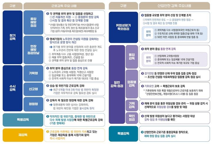 [서울=뉴시스] 2025년 고용노동부 사업장 감독계획 발표. 2025.02.25. (자료=고용노동부 제공) *재판매 및 DB 금지