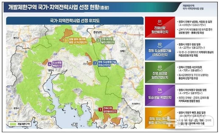 [창원=뉴시스]경남 4개 국가·지역전략사업 선정 현황 및 위치도.(자료=경남도 제공) 2025.02.25.photo@newsis.com