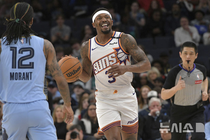 [멤피스=AP/뉴시스] 미국프로농구(NBA) 피닉스 선스의 브래들리 빌. 2025.02.25.