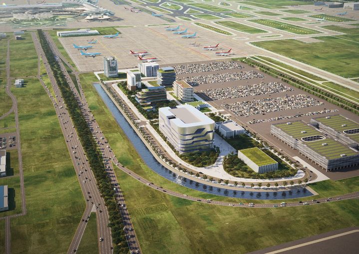 [서울=뉴시스] 사진은 인천공항 항공 AI 혁신 허브 조감도. 2025.02.26. (사진=인천공항공사 제공) photo@newsis.com *재판매 및 DB 금지