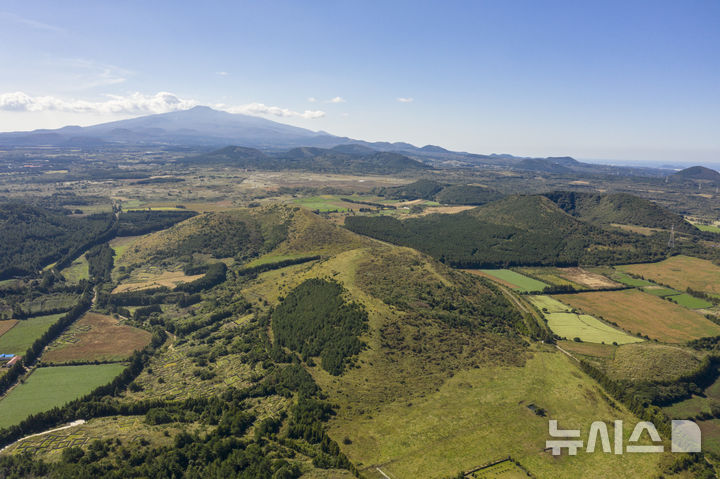 [제주=뉴시스] 임재영 기자 = 제주 동부지역 작은 화산체인 오름 전경. (사진=뉴시스DB) ijy788@newsis.com