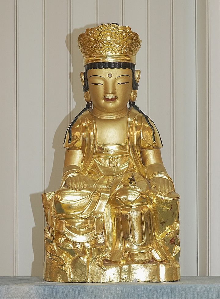 [울산=뉴시스] 울산 보덕사 '석조관음보살좌상' (사진=보덕사 제공) 2025.02.26. photo@newsis.com *재판매 및 DB 금지