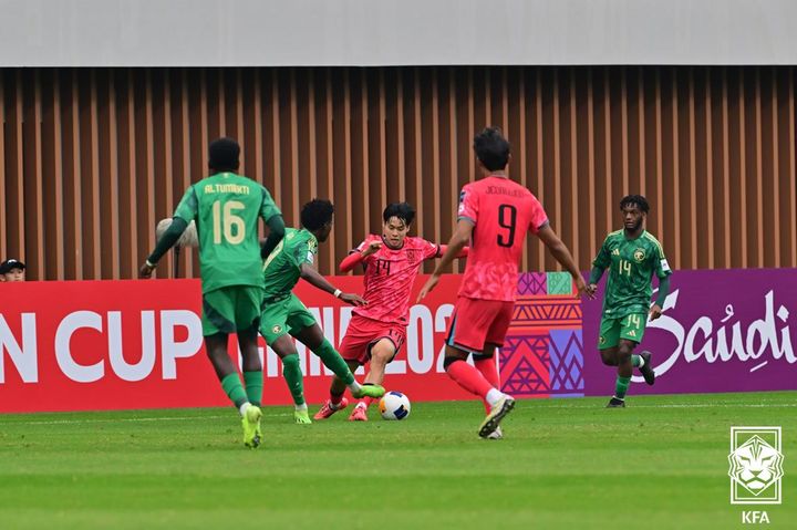 [서울=뉴시스] 한국 남자 20세 이하(U-20) 대표팀의 백민규. (사진=대한축구협회 제공) *재판매 및 DB 금지