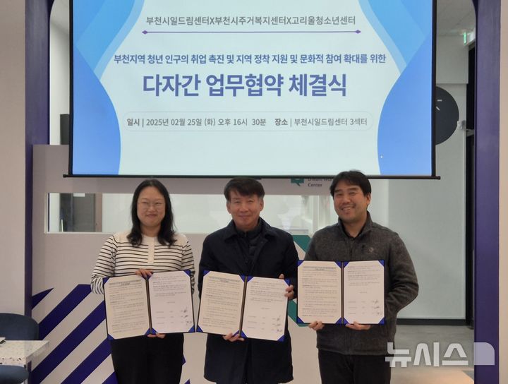[부천=뉴시스] 정일형 기자 = 부천도시공사, 3개 기관과 '청년 주거·취업·문화 지원' 협약. (사진은 부천도시공사 제공)