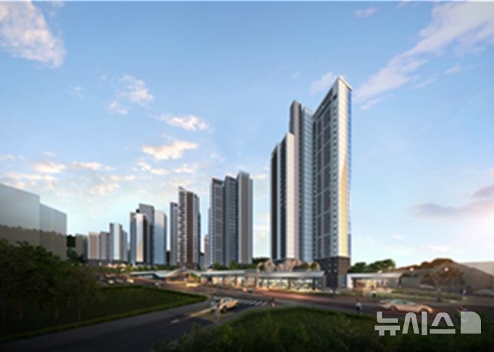 [서울=뉴시스]신당제8구역 주택재개발 정비사업 투시도.