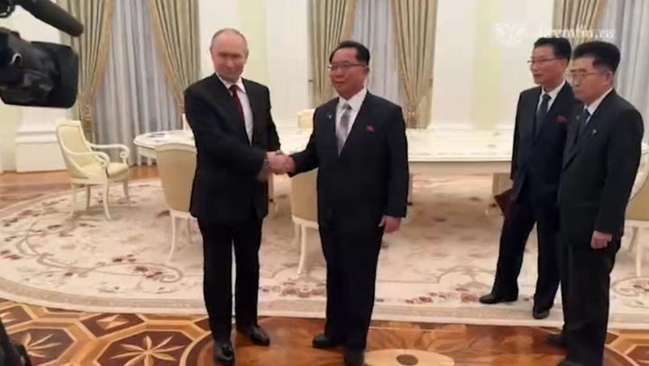 블라디미르 푸틴 러시아 대통령이 27일(현지 시간) 리히용 북한 노동당 비서를 면담했다. (사진=크렘린궁 텔레그램) 2025.02.28. *재판매 및 DB 금지