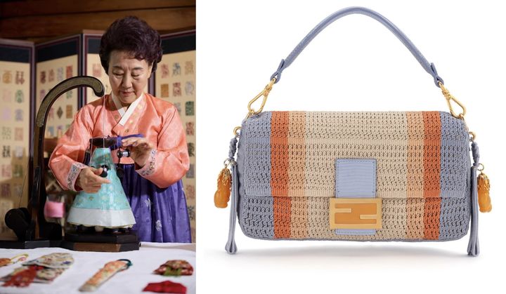 [서울=뉴시스] 이탈리아 명품 펜디(FENDI)가 한국 전통 매듭 장인과 협업해 출시한 가방. (사진=펜디 공식 홈페이지) 2025.02.28. photo@newsis.com *재판매 및 DB 금지