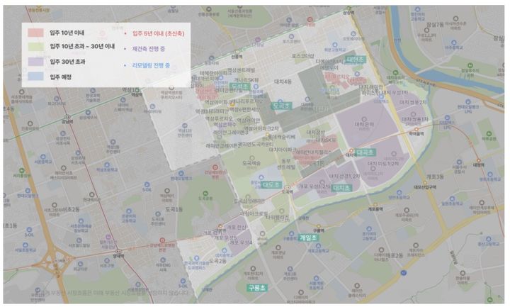 대치 학세권 아파트 단지별 현황(연령별) 자료 NH투자증권 *재판매 및 DB 금지