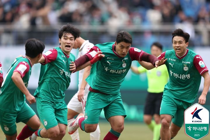 [서울=뉴시스]K리그1 대전 주민규 결승골. (사진=한국프로축구연맹 제공)