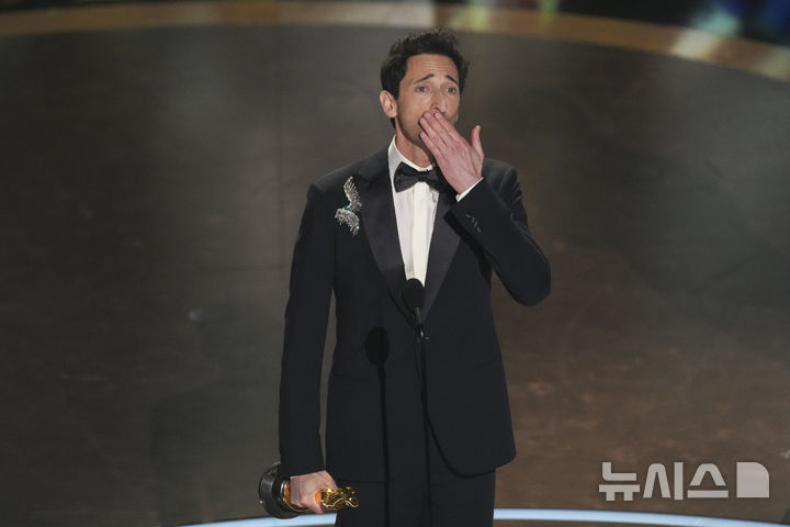 [97회 아카데미]애드리언 브로디 두 번째 오스카 "다시 시작하겠다"(종합)