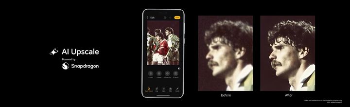 [서울=뉴시스] 2일(현지 시간) 아너는 이날 오후 스페인 바르셀로나 하얏트리젠시 바르셀로나 타워에서 '알파 플랜'을 공개했다. 이날 공개한 AI 업스케일 기능 (사진=아너) *재판매 및 DB 금지