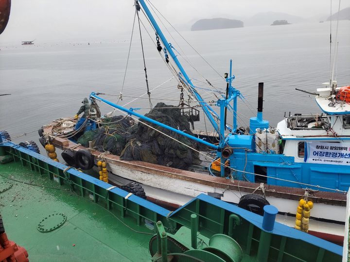 경남 창원시 광암해역 어장환경 개선사업 현장. (사진=경남도 제공) 2025.03.03. *재판매 및 DB 금지