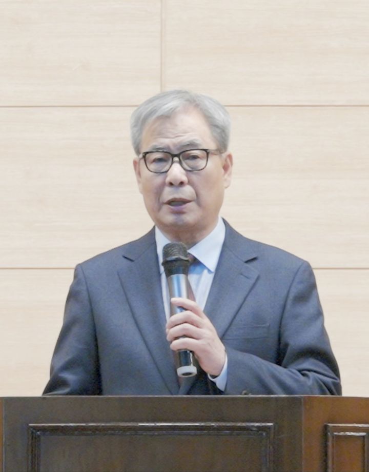 [구미=뉴시스] 박정학 구미신용협동조합(구미신협)&nbsp; 상임이사장이 취임사를 하고 있다. (사진=구미신협 제공) 2025.03.04. photo@newsis.com *재판매 및 DB 금지