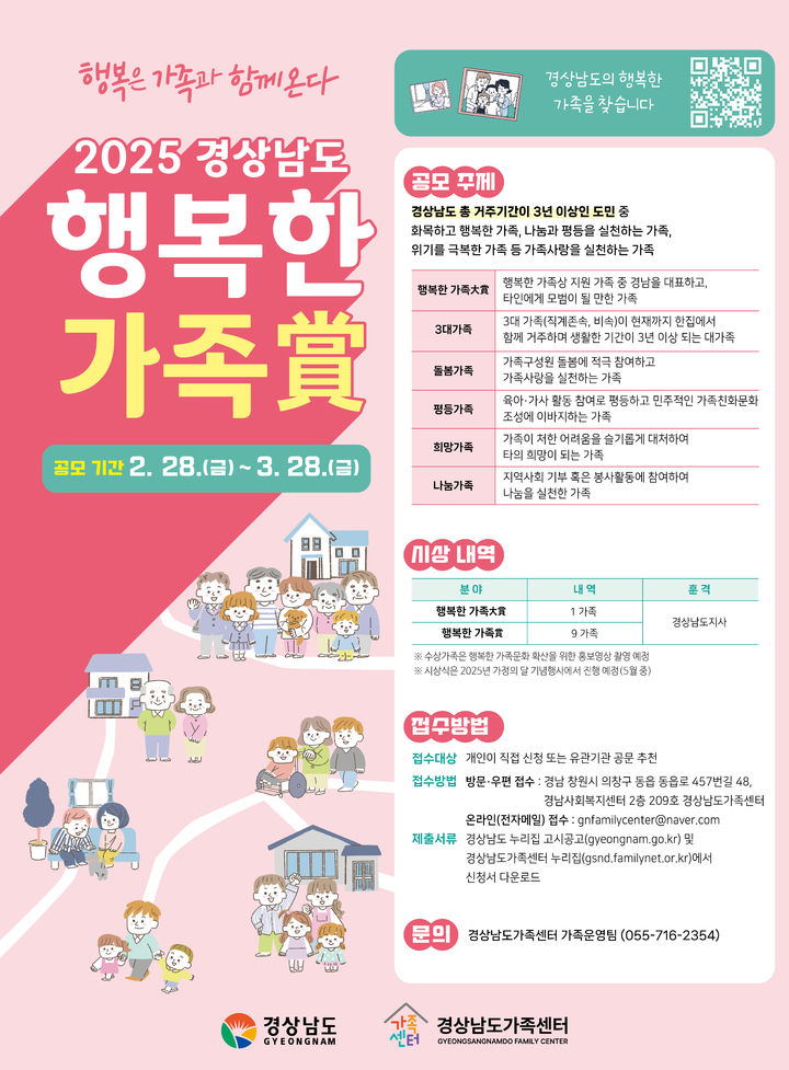 경남도, 제2회 경상남도 행복한 가족賞 공모