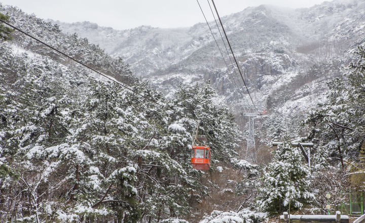 [구미=뉴시스] 금오산 케이블카. (사진=구미시 제공) 2025.03.04. photo@newsis.com *재판매 및 DB 금지