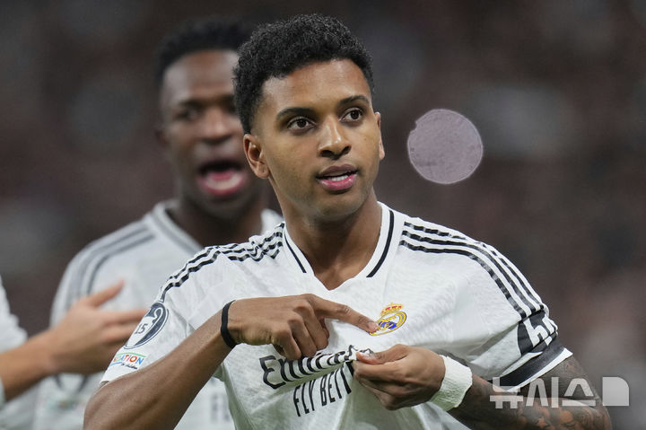 [마드리드=AP/뉴시스]레알 마드리드 호드리구. 2025.03.04.