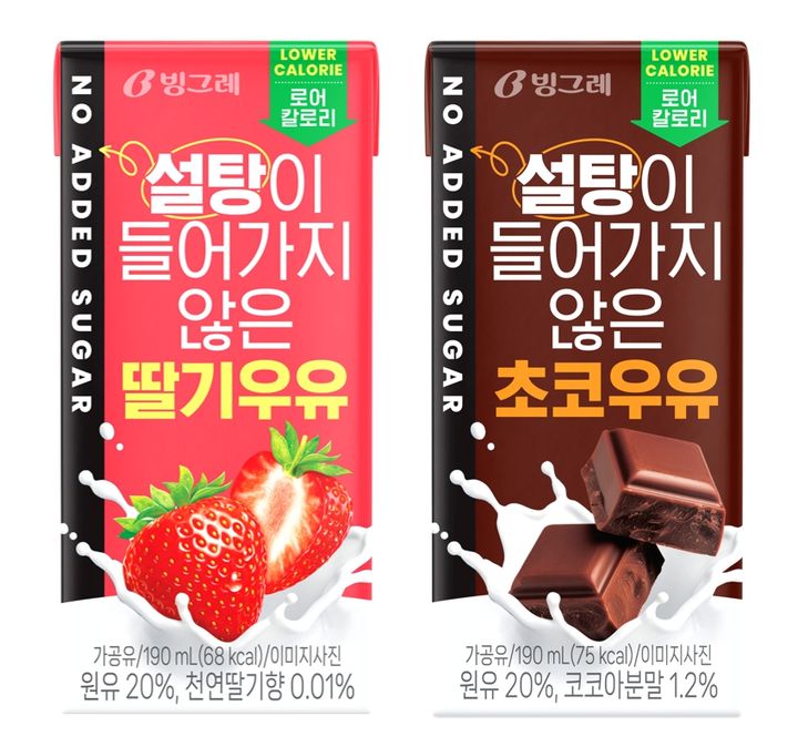 빙그레, 가공유 신제품 ‘설탕이 들어가지 않은 우유’ 2종 출시.(사진=빙그레 제공) *재판매 및 DB 금지