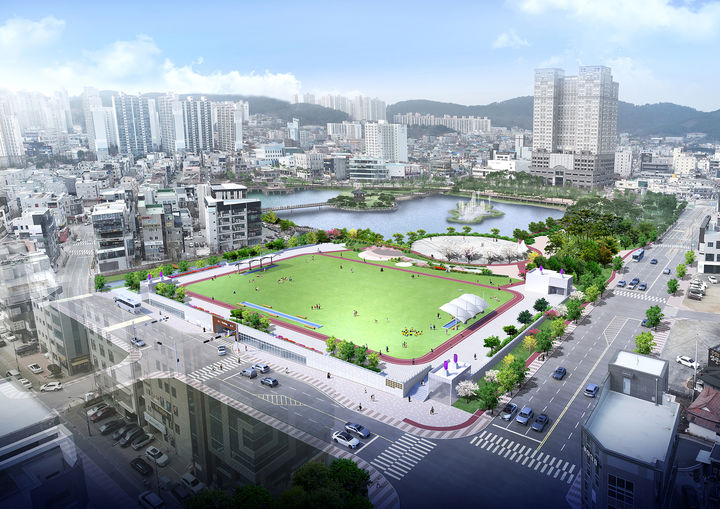 [서산=뉴시스] 서산 예천지구 공영주차장(초록광장) 조성사업 조감도. (사진=서산시 제공) 2025.03.05. photo@newsis.com *재판매 및 DB 금지