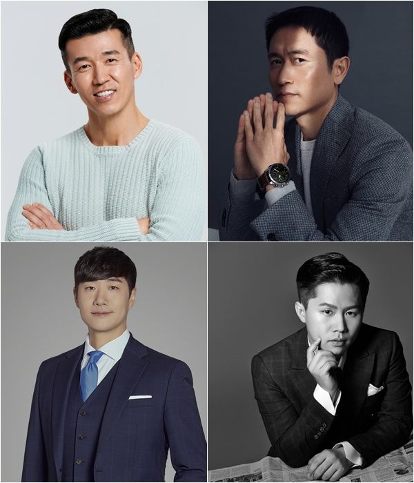 왼쪽 위부터 시계방향 션, 이영표, 양세형, 배성재.