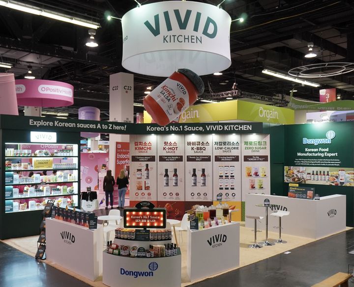 [서울=뉴시스] 동원홈푸드 '국제 자연식품 박람회' 부스 전경.(사진=동원그룹 제공) *재판매 및 DB 금지