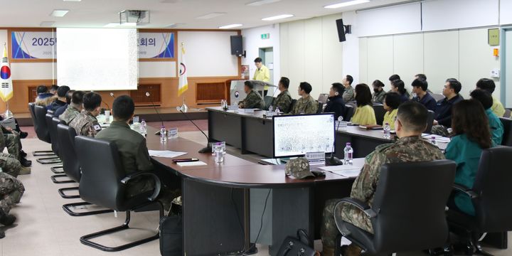 [부산=뉴시스] 부산·울산병무청은 6일 오후 대회의실에서 올해 국방병력동원 발전회의를 진행하고 있다. (사진=부산울산병무청 제공) 2025.03.06. photo@newsis.com *재판매 및 DB 금지