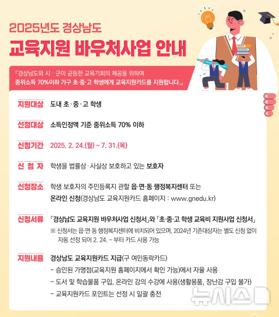 [김해=뉴시스]교육지원카드 사업 신청 접수. (사진=김해시 제공). 2025.3.7. photo@newsis.com