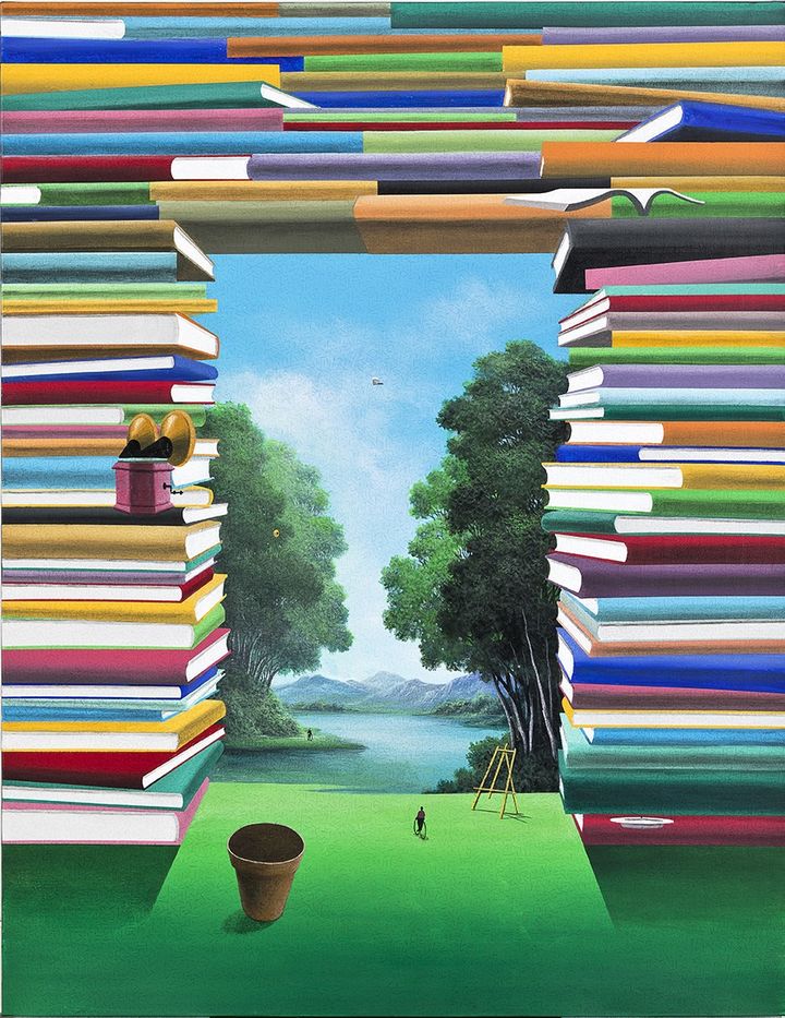 유선태, 말과 글-나의 정원(우연과 필연), 2025, Acrylic on canvas, 116.8 x 91cm *재판매 및 DB 금지