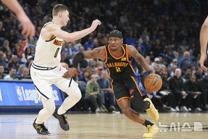 [오클라호마시티=AP/뉴시스] 미국프로농구(NBA) 오클라호마시티 선더의 셰이 길저스 알렉산더. 2025.03.09.