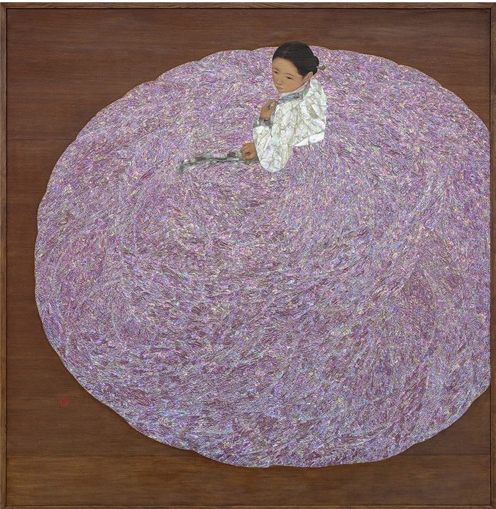 자운영, 196x191cm, 나무에 자개 혼합기법, 2025 *재판매 및 DB 금지