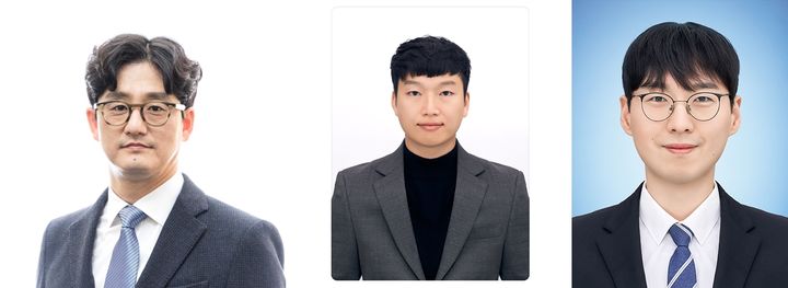 [울산=뉴시스] 구미현 기자 = UNIST 연구진. 신형준 교수, 김요한 박사, 한희준 박사 photo@newsis.com *재판매 및 DB 금지
