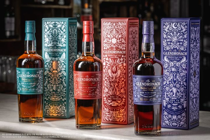 한국브라운포맨, 셰리 캐스크 숙성 싱글몰트 스카치 위스키 '더 글렌드로낙’의 ‘마스터스 앤솔로지’ 컬렉션 출시(사진=한국브라운포맨 제공) *재판매 및 DB 금지
