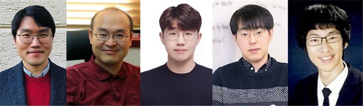 (왼쪽부터) 성균관대 명창우 교수, 유수행 연구교수, 박태현 연구원, 울산과학기술원(UNIST) 민승규 교수, 문성욱 연구원. (사진=성균관대 제공) *재판매 및 DB 금지
