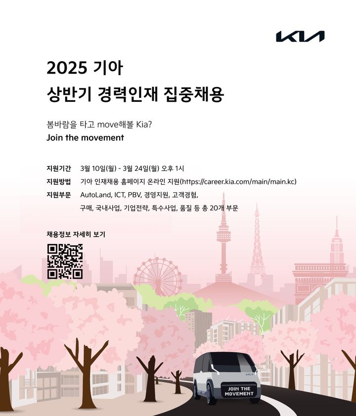 기아, 상반기 경력 집중 채용…"미래 모빌리티 선도"