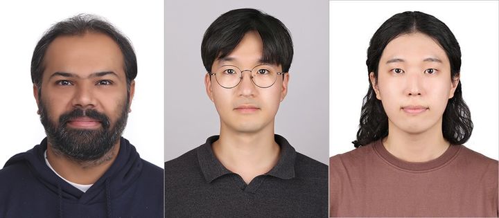 박사과정 샤허야르 무하마드(왼쪽)와 허찬(중간), 석사과정 홍정훈 씨 *재판매 및 DB 금지