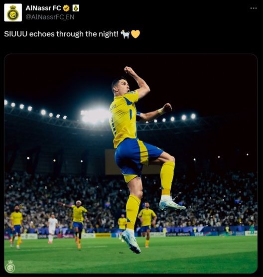 [서울=뉴시스] 사우디아라비아 프로축구 프로페셔널리그 알나스르의 크리스티아누 호날두. (사진=알나스르 SNS 캡처) *재판매 및 DB 금지