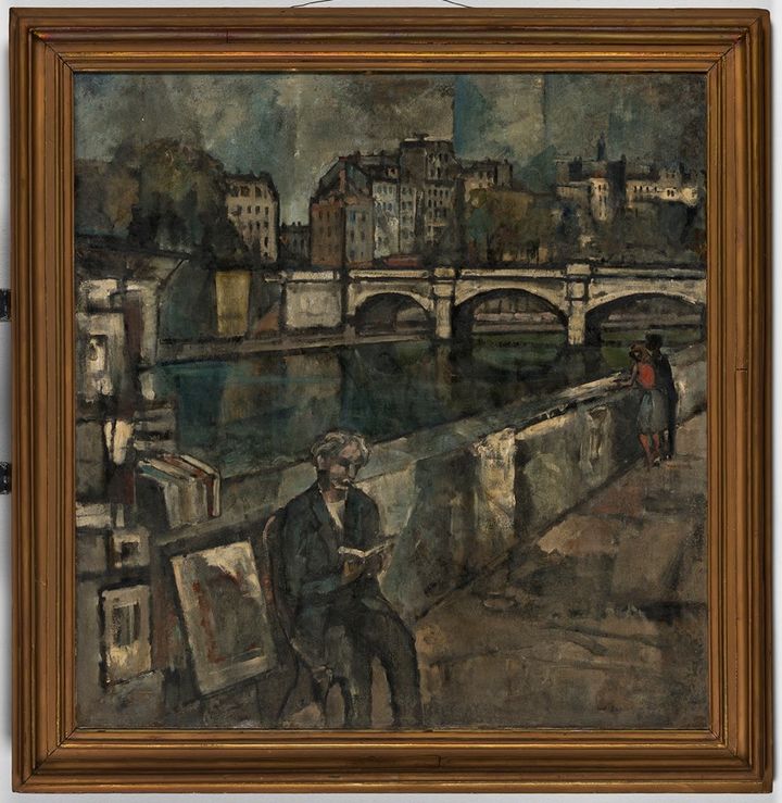 박영선 센 강가의 고서점, 1957. 유화, 102x105cm. 국립20C미술관 건립을 원하는 사람들의 모임 소장. *재판매 및 DB 금지